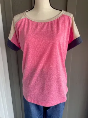 Hot Pink Colorblock Knit Top