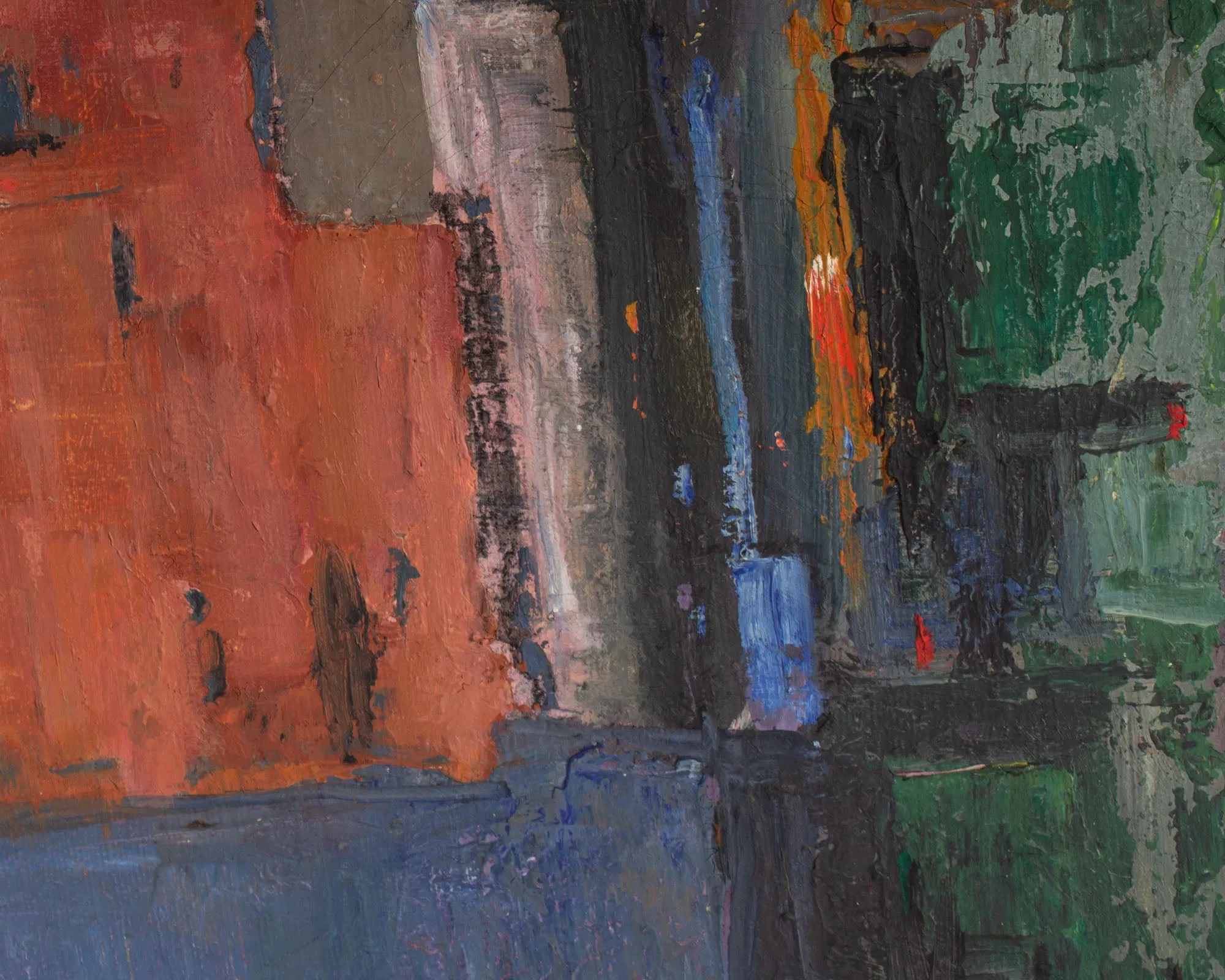 Hugo J. Pieper Signed “Dusk III” Oil on Canvas Abstract Painting