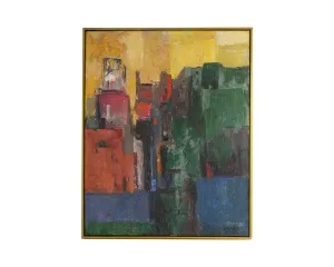 Hugo J. Pieper Signed “Dusk III” Oil on Canvas Abstract Painting