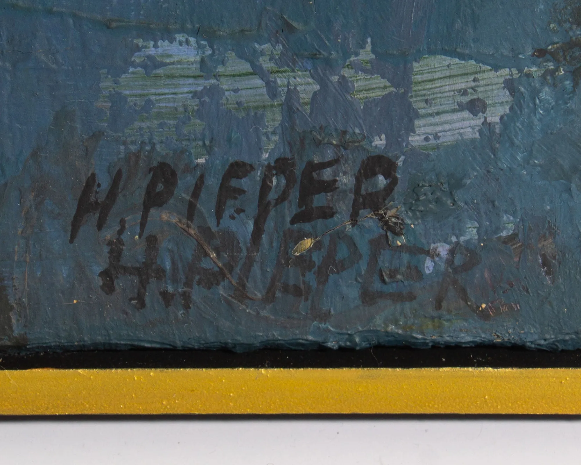 Hugo J. Pieper Signed “Dusk III” Oil on Canvas Abstract Painting