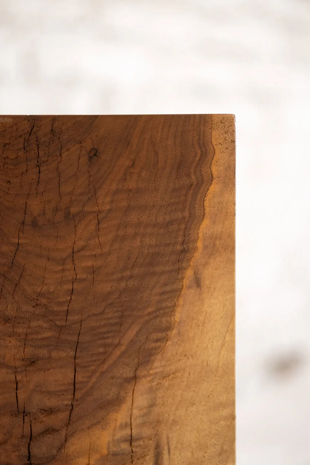 Hyo Table Walnut | Walnut Wood Cube Side Table