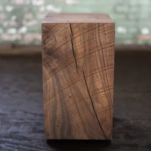 Hyo Table Walnut | Walnut Wood Cube Side Table
