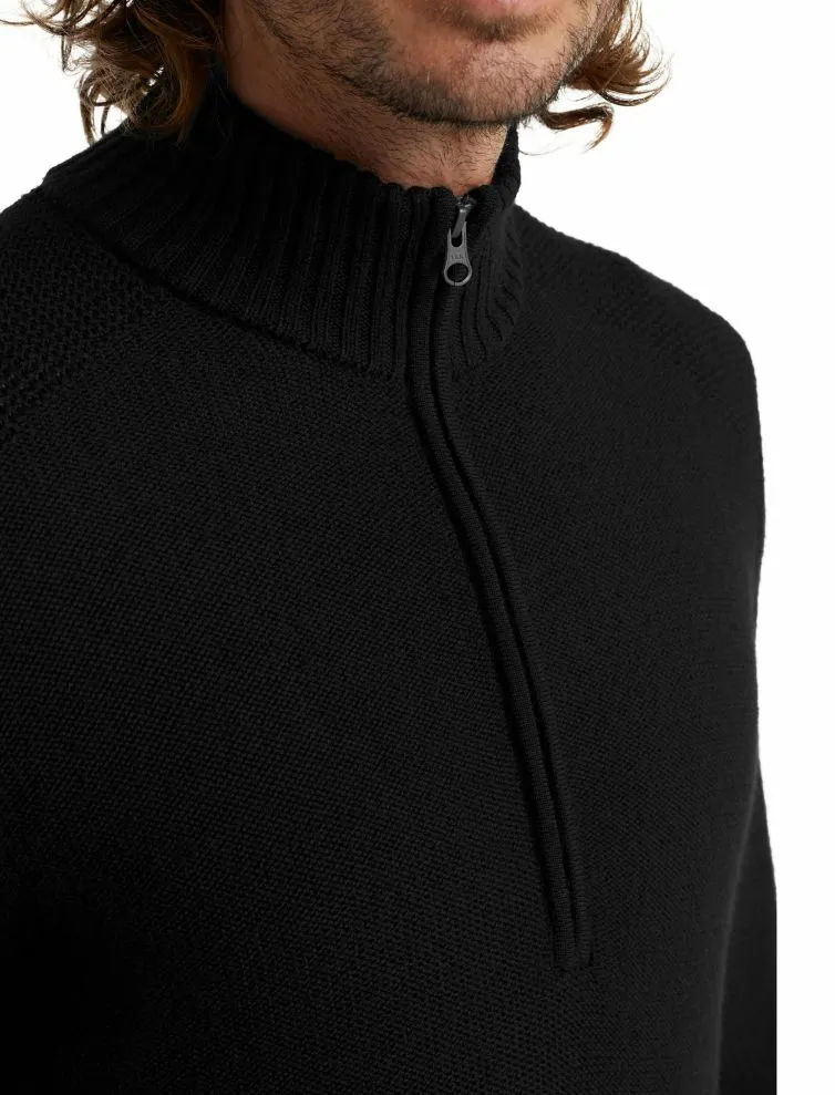 Icebreaker Men's Waypoint Knit Sweater Half Zip Merino Top XL
