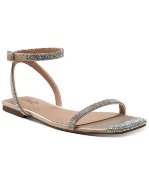 Inc International Concepts Women's Persida Flat Sandals Crystal Brown 7.5M