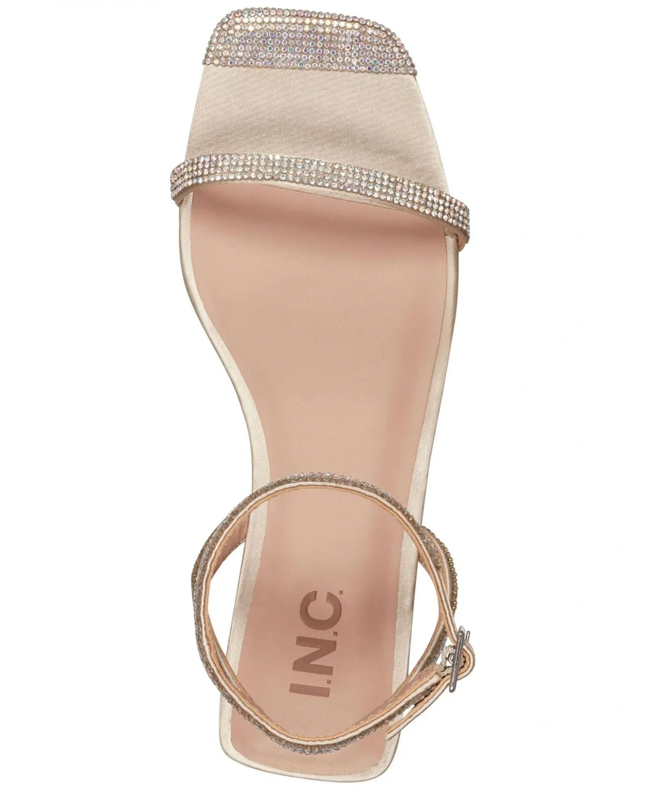 Inc International Concepts Women's Persida Flat Sandals Crystal Brown 7.5M
