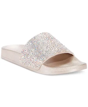 I.n.c. International Concepts Women's Peymin Pool Slides Champagne Brown 8M