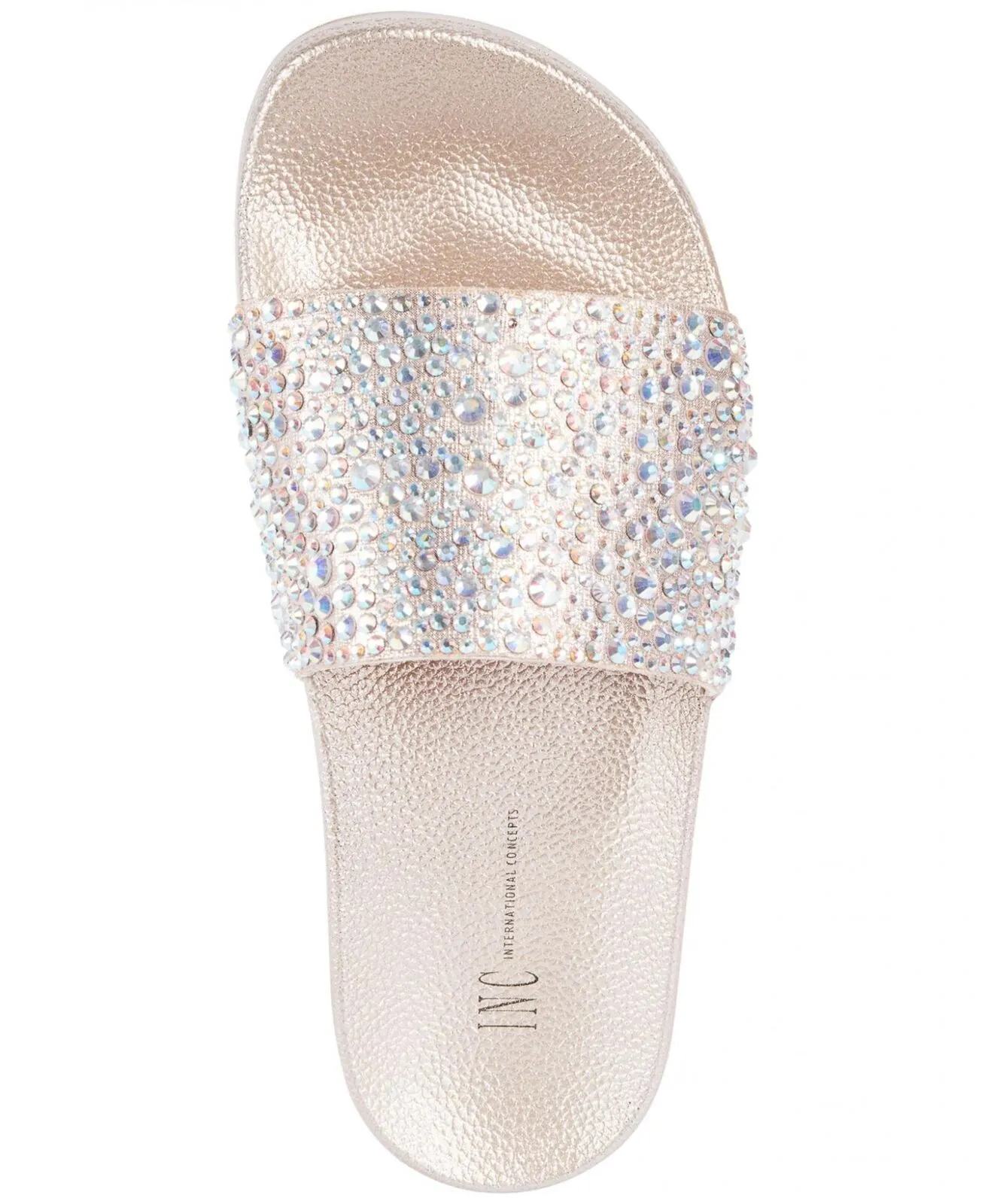 I.n.c. International Concepts Women's Peymin Pool Slides Champagne Brown 8M