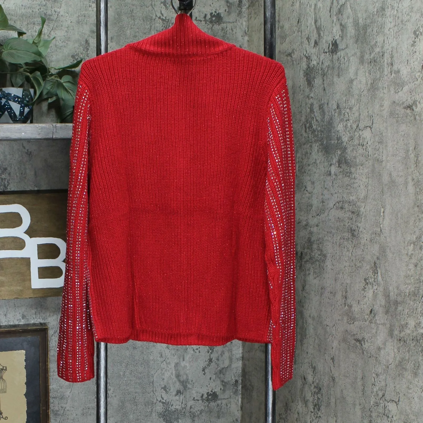 INC International Concepts Women's Rhinestone Turtleneck Sweater