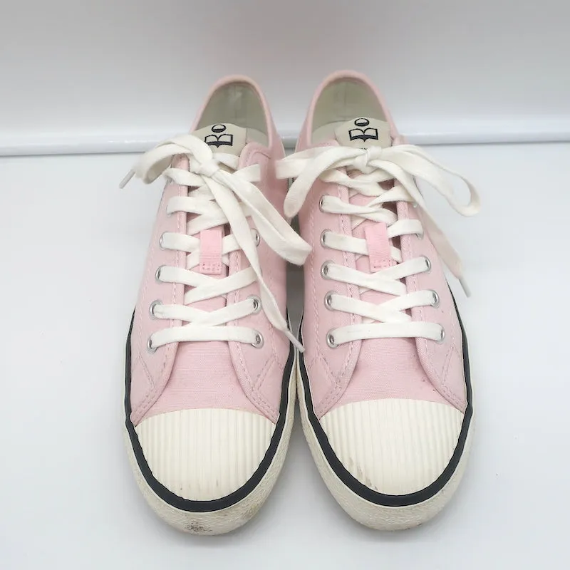 Isabel Marant Binkoo Low Top Sneakers Pink Canvas Size 8 Womens