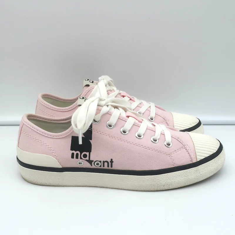 Isabel Marant Binkoo Low Top Sneakers Pink Canvas Size 8 Womens