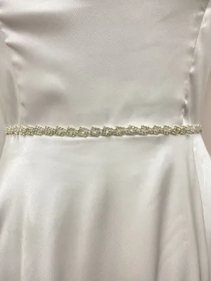 Ivory Rhinestone Belt 16 Belt
