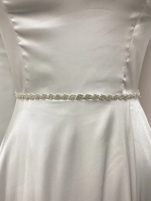 Ivory Rhinestone Belt 17 Belt