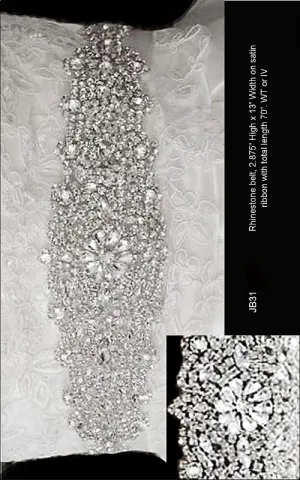 Ivory Rhinestone JB31 Belt