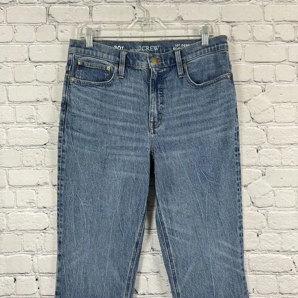 J Crew 10'' Demi Boot Crop Jeans Womens 30 Tall BT729 Blue Marion Wash Fall 2023