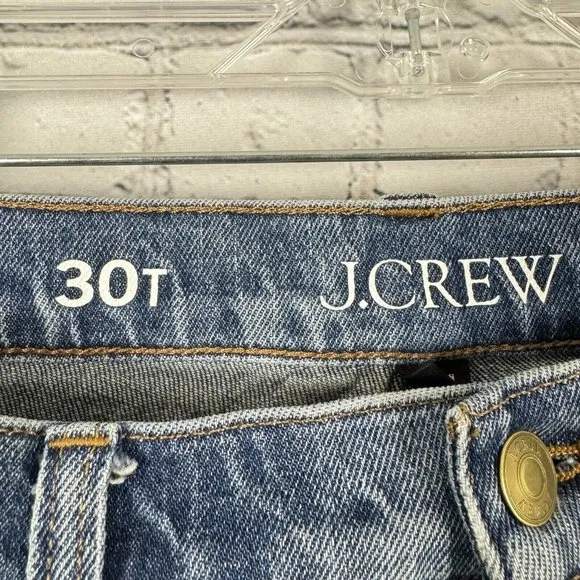 J Crew 10'' Demi Boot Crop Jeans Womens 30 Tall BT729 Blue Marion Wash Fall 2023