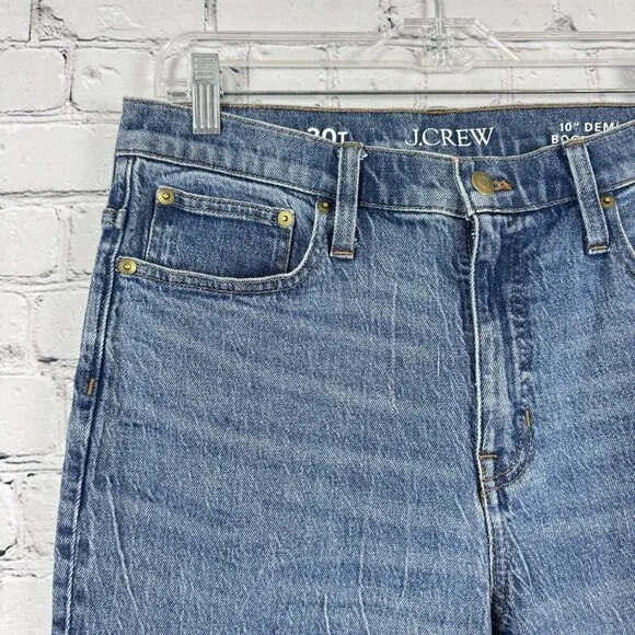 J Crew 10'' Demi Boot Crop Jeans Womens 30 Tall BT729 Blue Marion Wash Fall 2023