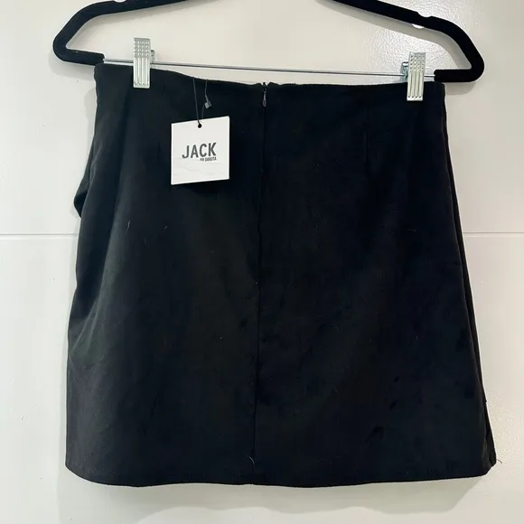 Jack By BB Dakota By Steve Madden Black Faux Suede Ruffle Skirt Versatile Chic 2