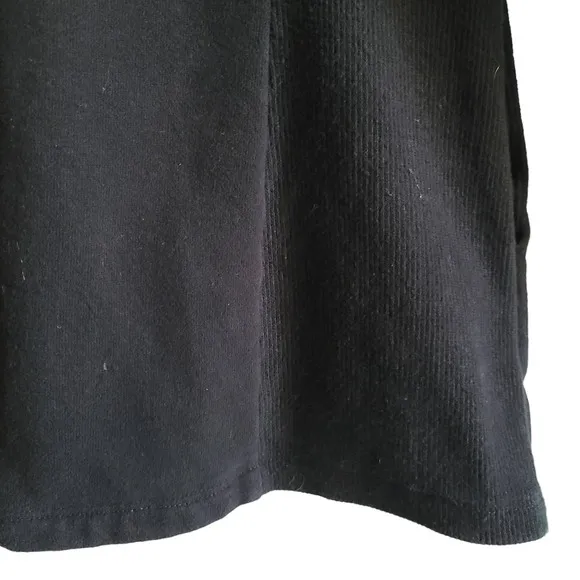 JAMES PERSE Black Button Front Heavyweight Fleece Hoodie Jacket Women's M/L