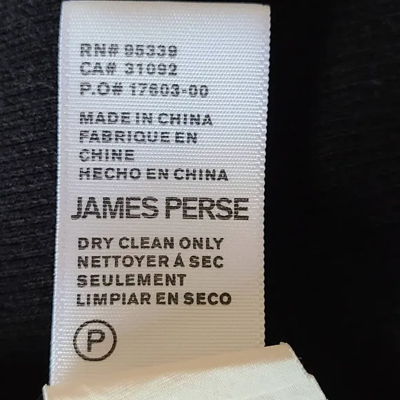 JAMES PERSE Black Button Front Heavyweight Fleece Hoodie Jacket Women's M/L