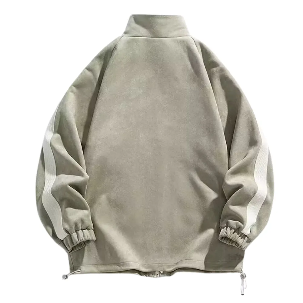 Japanese Stand Collar Suede Jacket