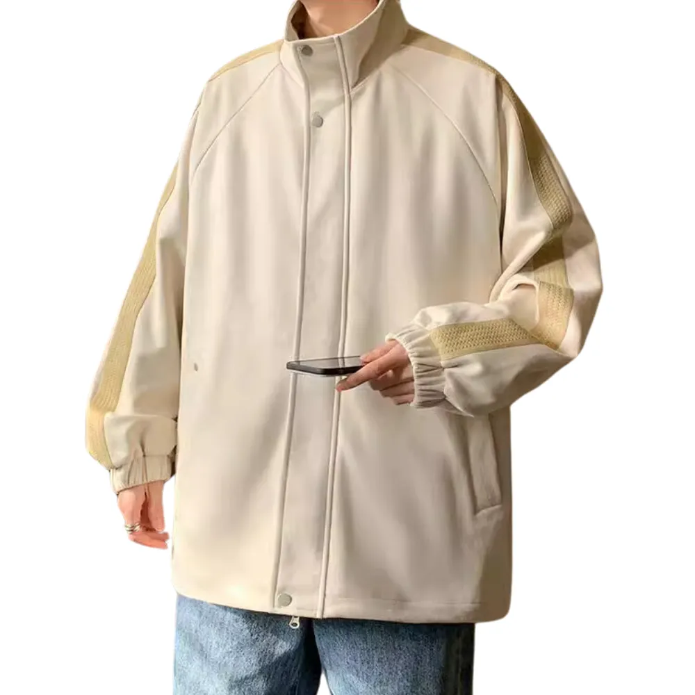 Japanese Stand Collar Suede Jacket