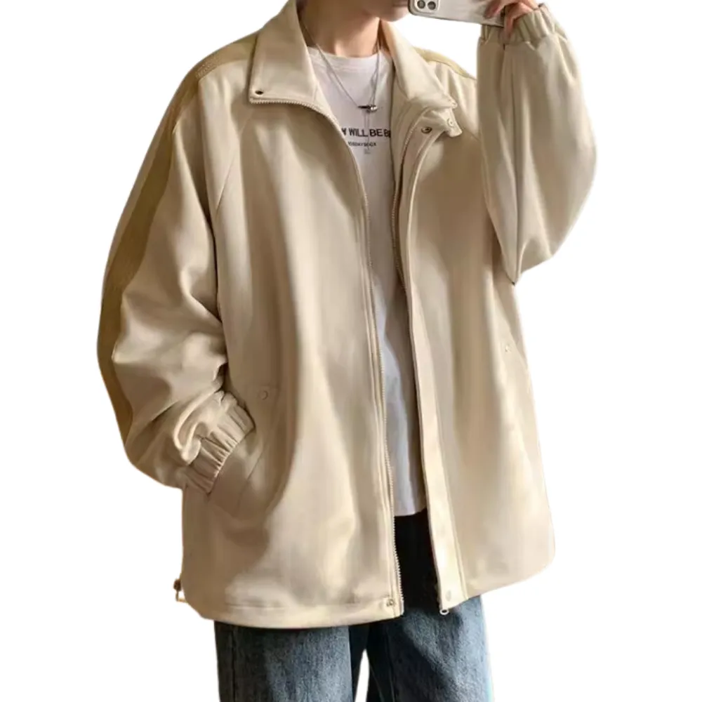 Japanese Stand Collar Suede Jacket