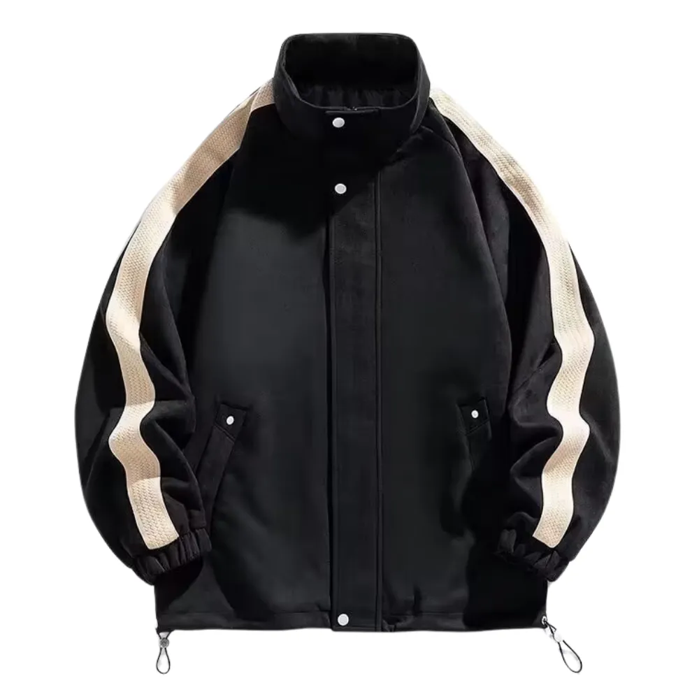 Japanese Stand Collar Suede Jacket