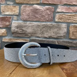 Jenni Silver Rhinestone Belt