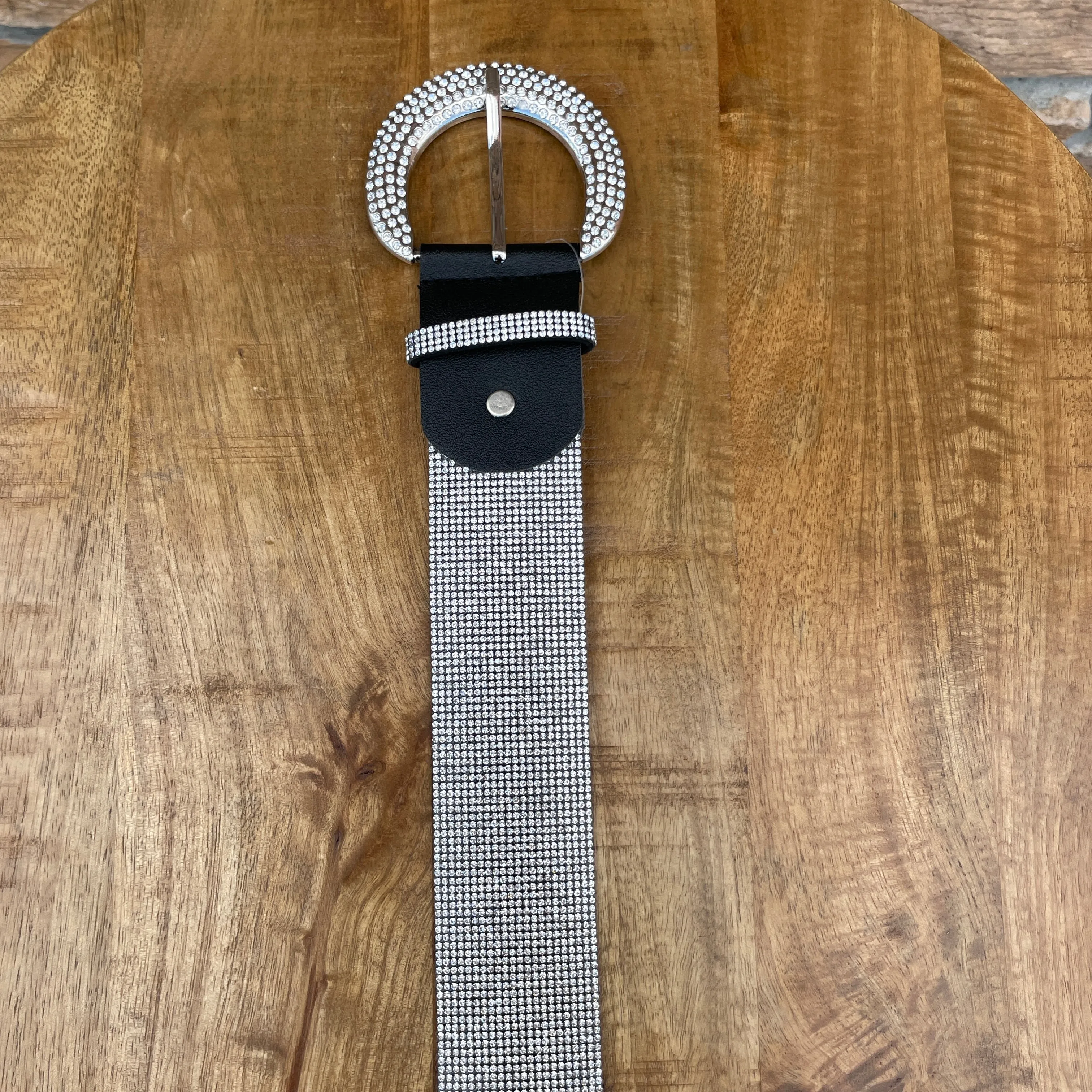 Jenni Silver Rhinestone Belt