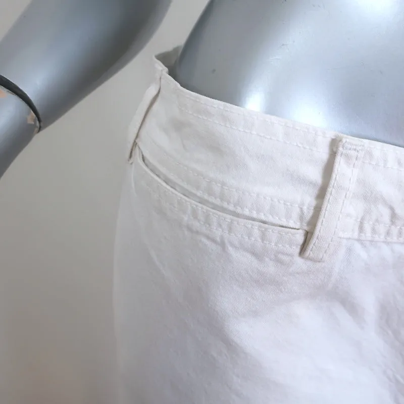 Jesse Kamm Sailor Pants White Cotton Canvas Size 12