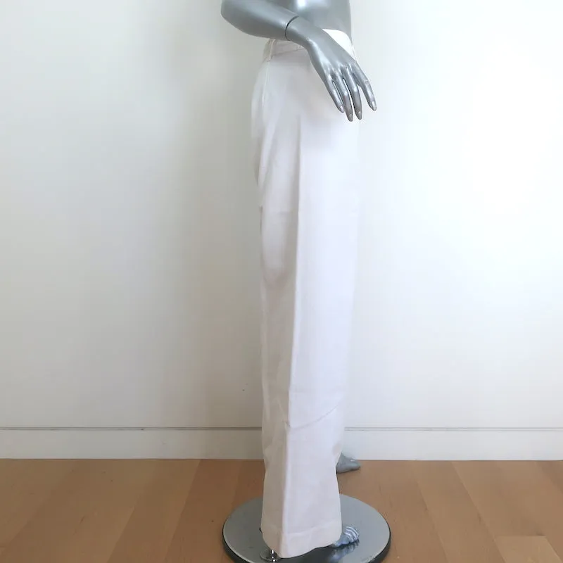 Jesse Kamm Sailor Pants White Cotton Canvas Size 12