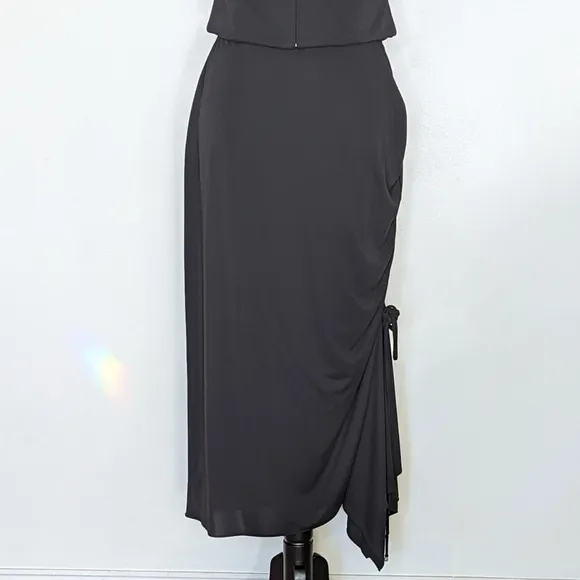Jessica Howard Strapless Black 2 Piece Party Evening Dress Size 14 NWT