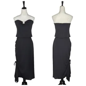 Jessica Howard Strapless Black 2 Piece Party Evening Dress Size 14 NWT