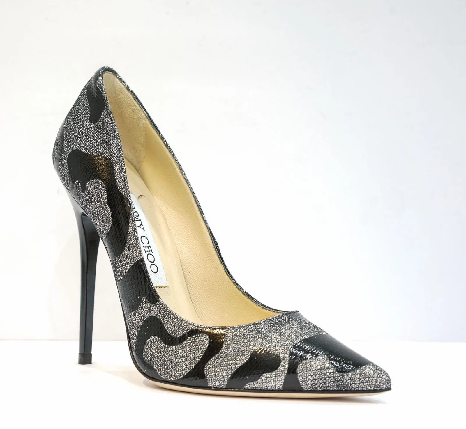 Jimmy Choo Women's Black Glitter Shoe ANOUK - 35.5 Last Size  60% OFF