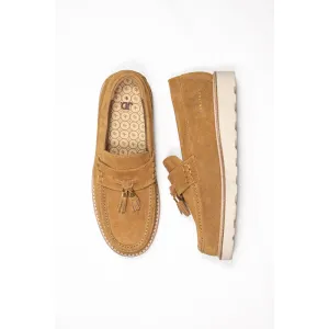 Jonathan D Mens Tassel shoe-Camel