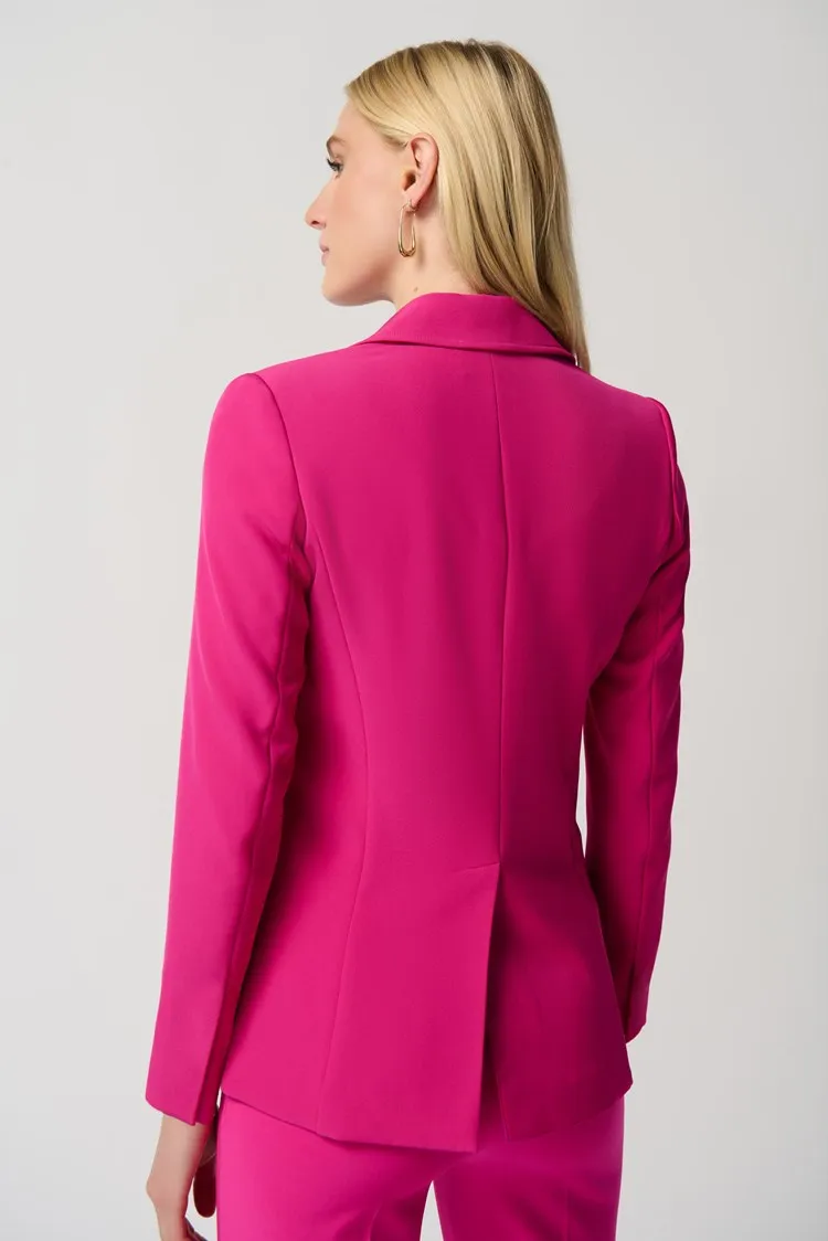 Joseph Ribkoff Woven Blazer With Zippered Pockets
