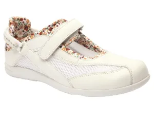 JOY White Leather/White Mesh