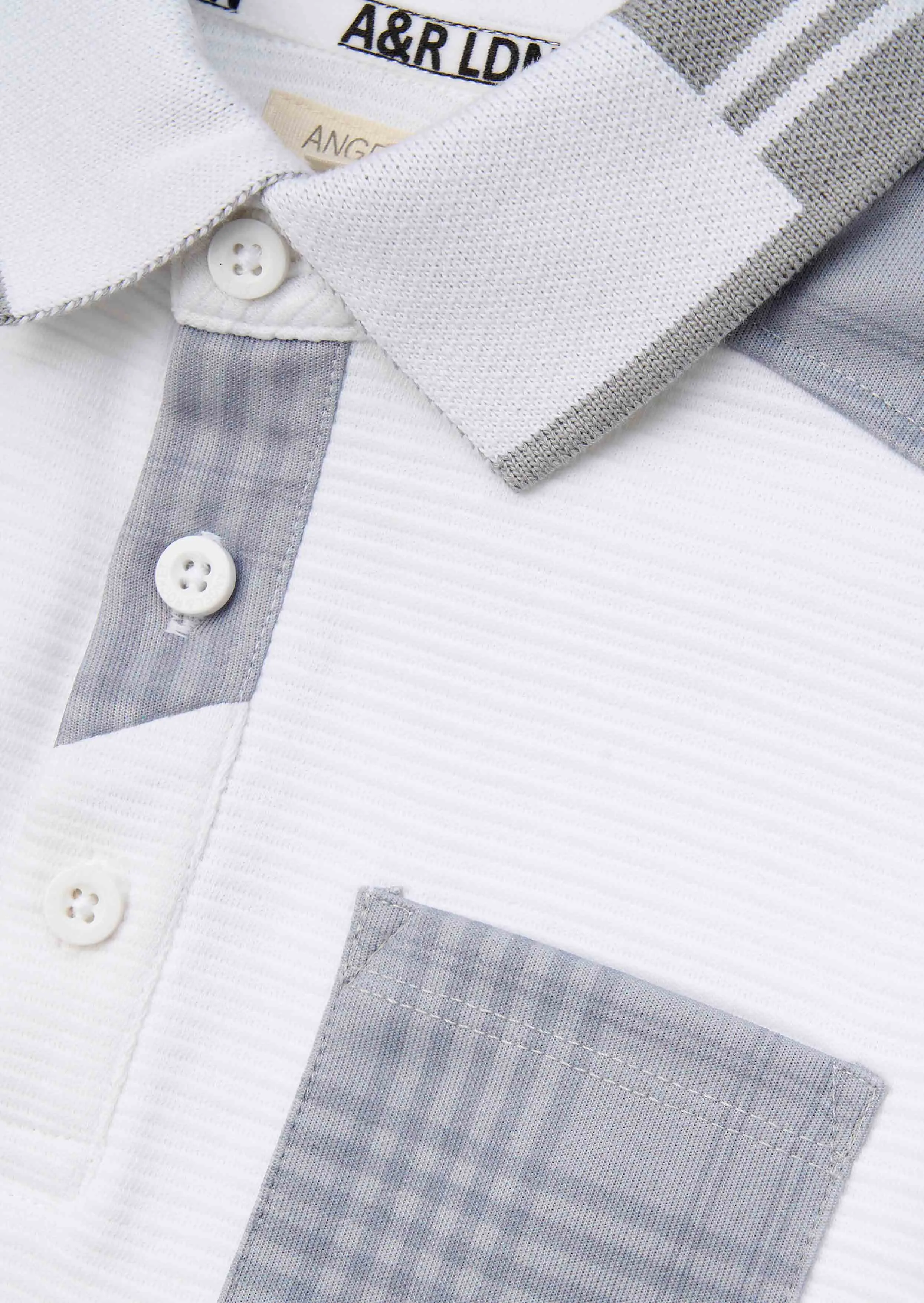 Kane White Colour Block Polo