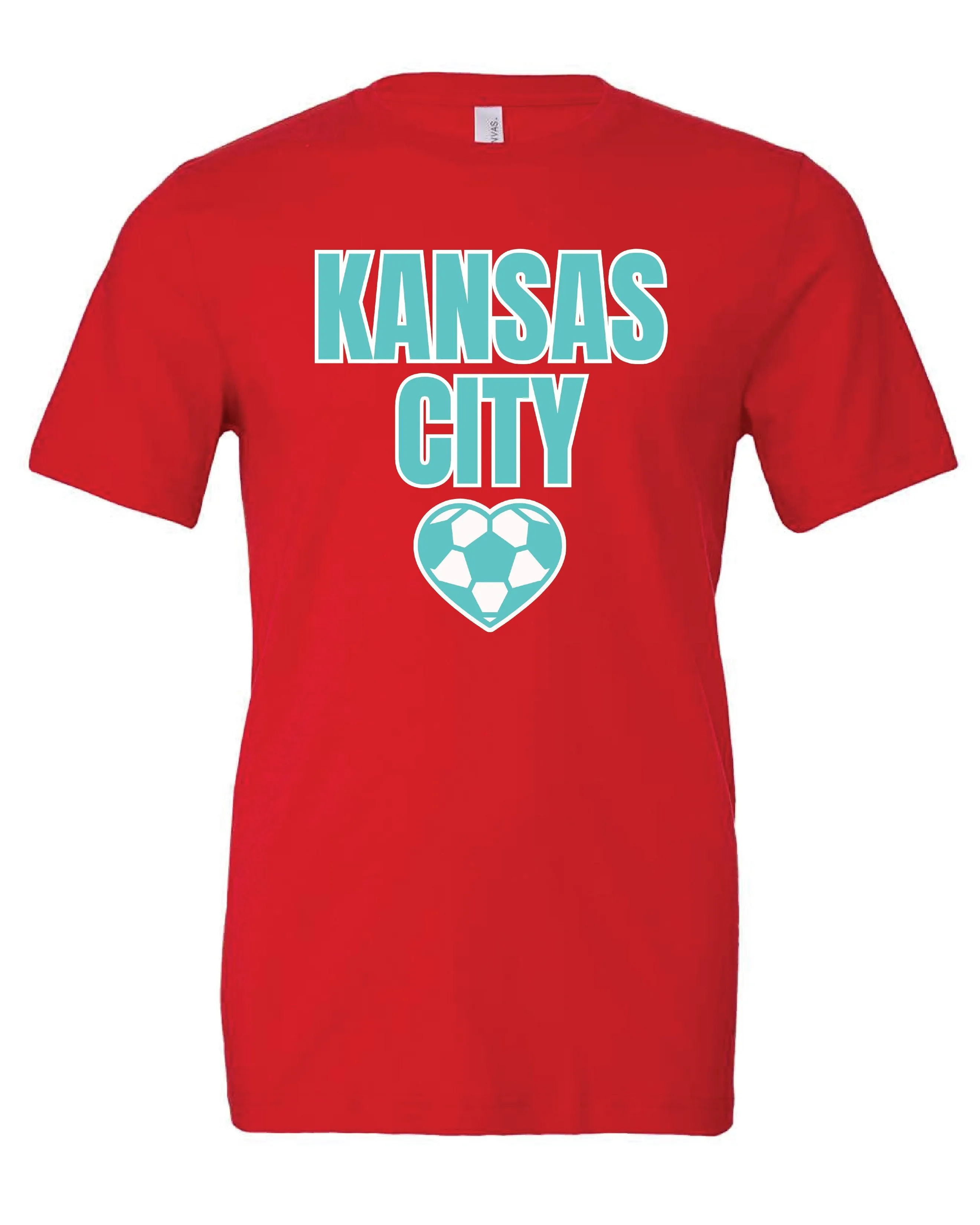 Kansas City Women's Soccer HEART Red Tee