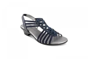 Karen Scott Womens Eliya Slingback Heeled Sandals 10014725300 Navy Blue 8.5M