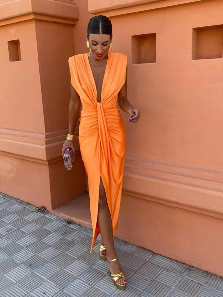 Karol® | Elegant V-neck dress