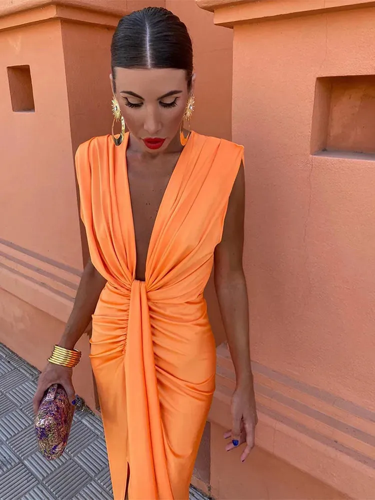 Karol® | Elegant V-neck dress