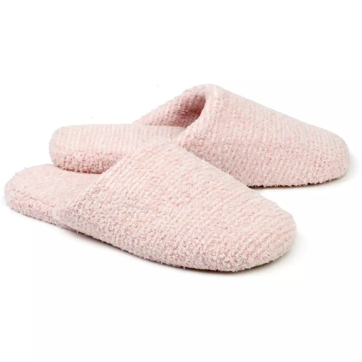 Kashwere Lounge Ultra Plush Blush Pink & White Heathered Spa Slippers ~ LAST CHANCE SALE ~ LIMITED QUANTITIES