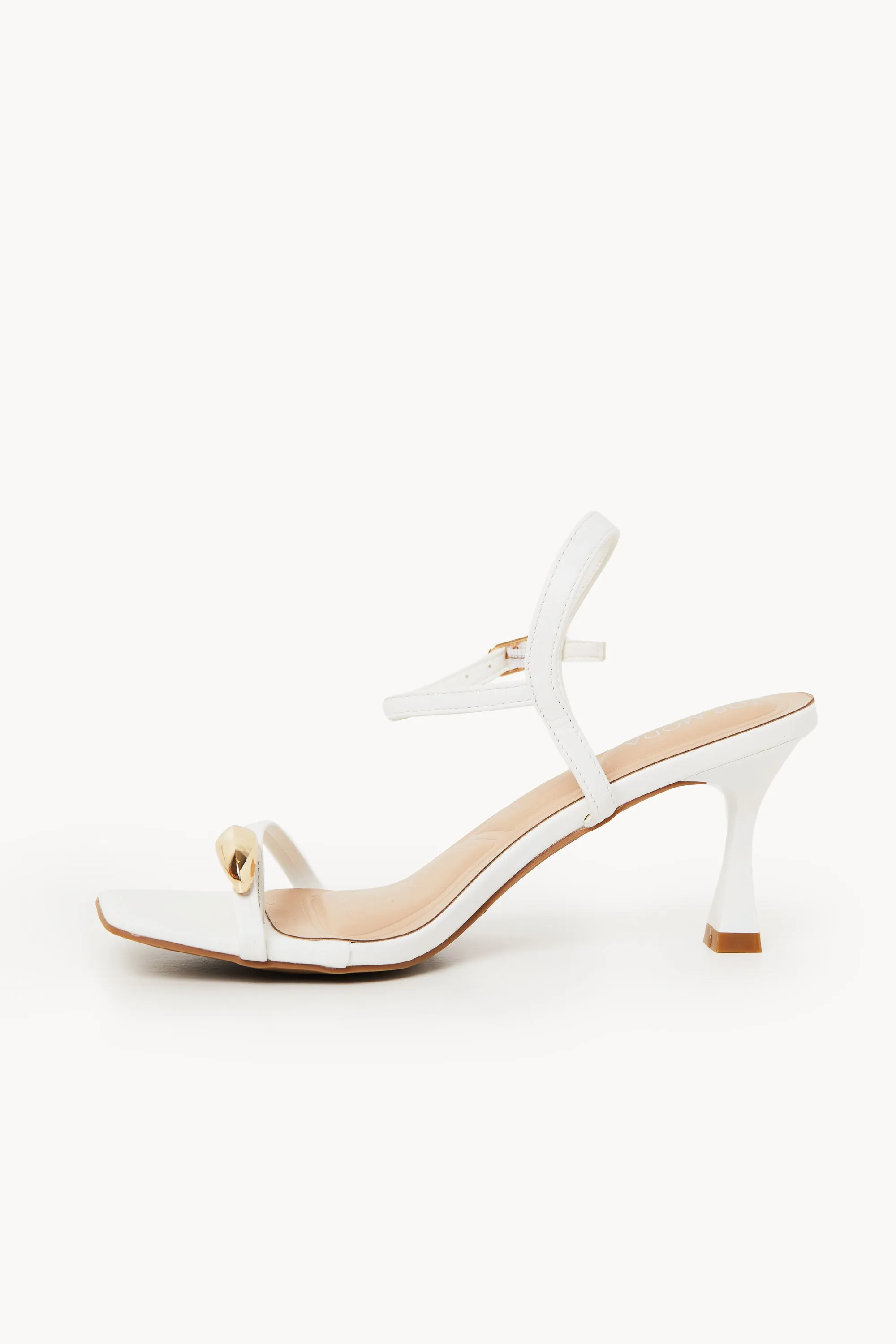 Kassidy White Gold Accent Heels