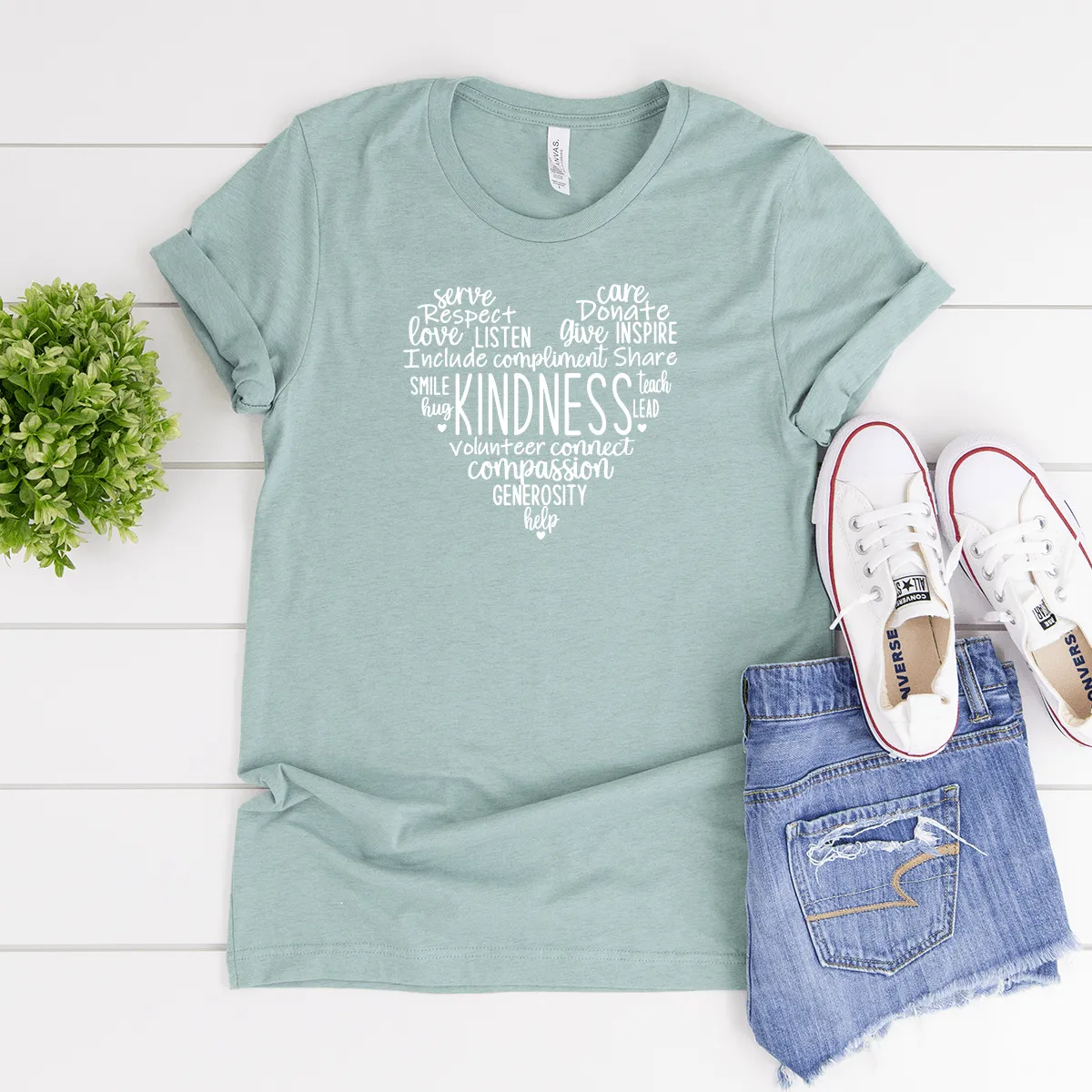Kindness (Heart) - Bella Canvas Tee