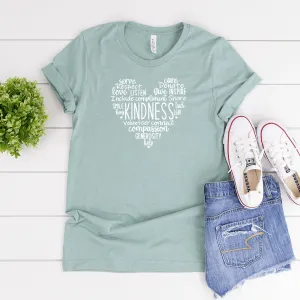 Kindness (Heart) - Bella Canvas Tee