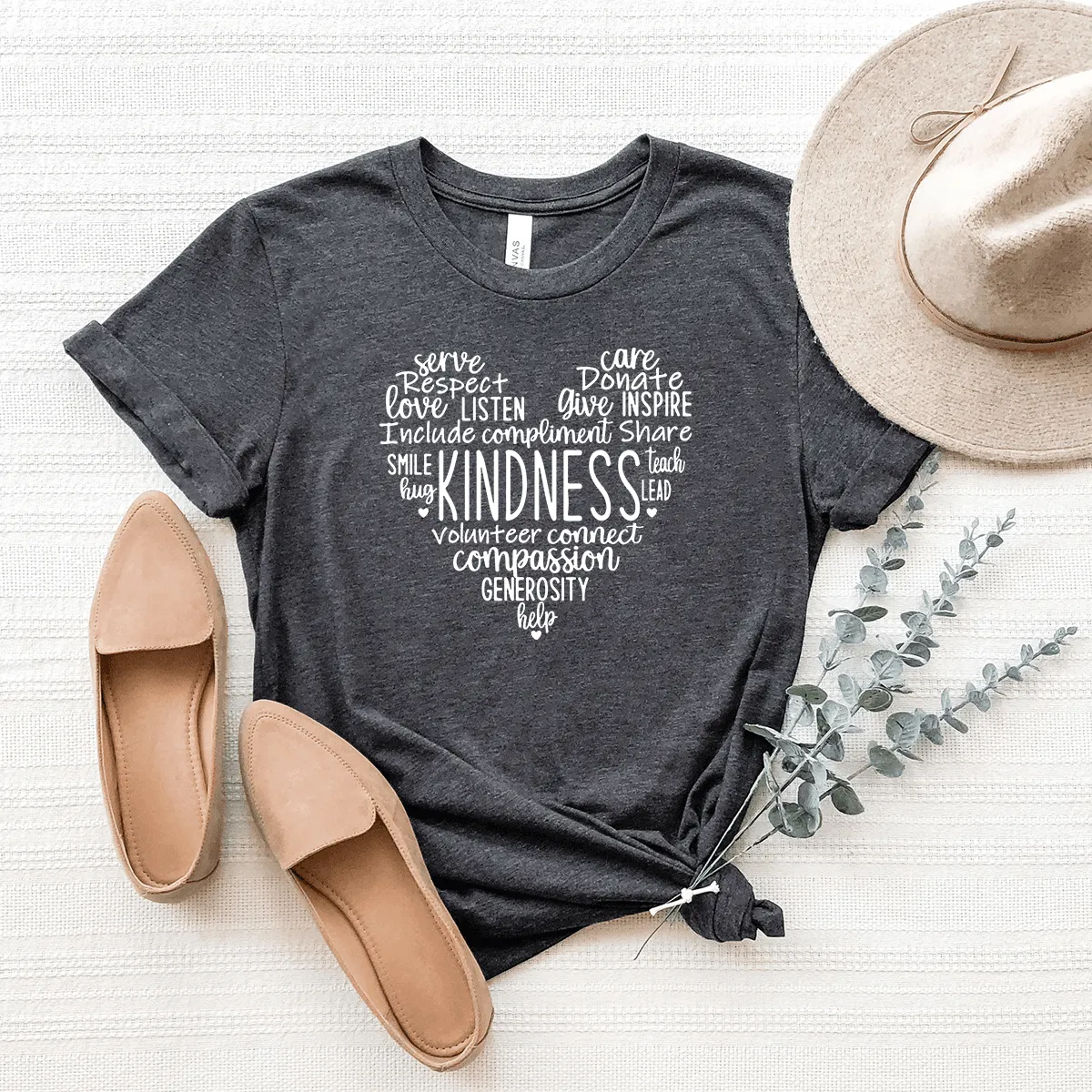 Kindness (Heart) - Bella Canvas Tee
