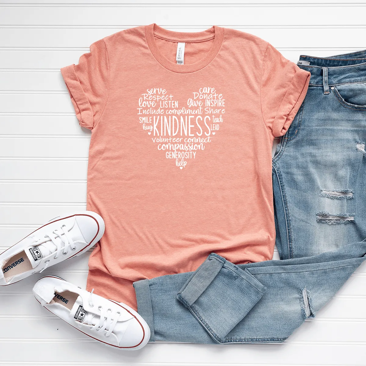 Kindness (Heart) - Bella Canvas Tee