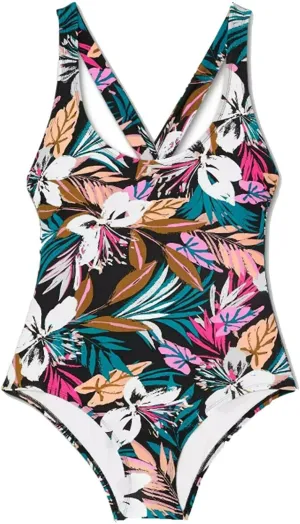 Kona Sol Women's Twist-Back Medium Coverage One Piece Swimsuit