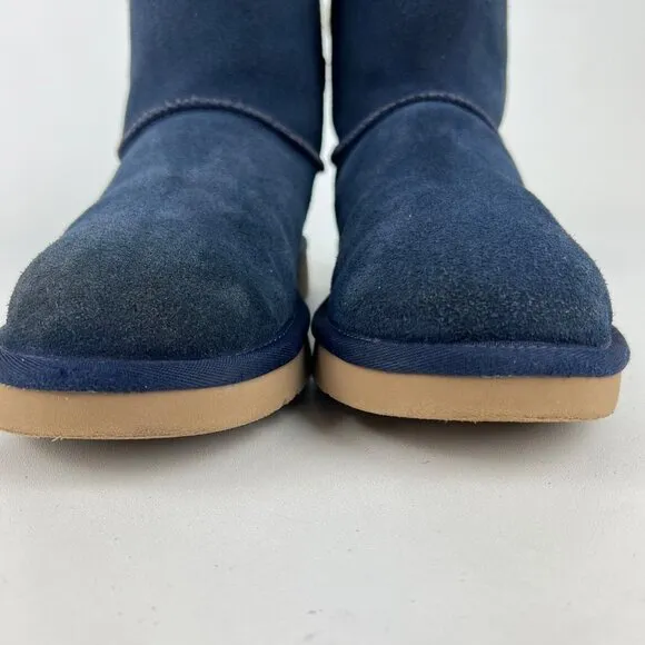 Koolaburra Womens Remley Mini Blue Suede Ankle Boot Winter Snow 1105809 size 7